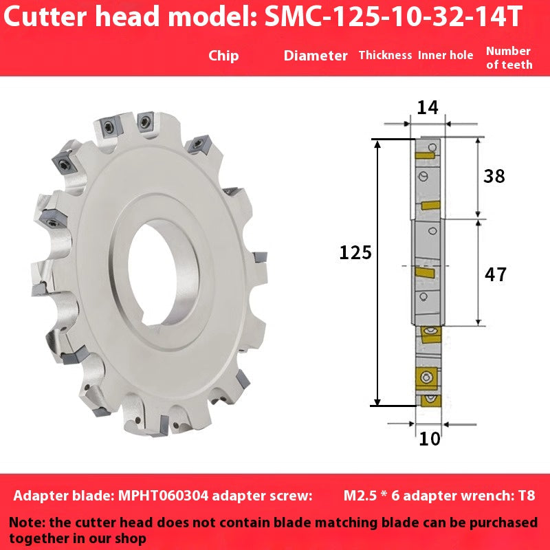 2083-CNC SMP 3 face and face milling cutter head saw blade sleeve indexable milling T-slot cutter head MPHT06 0812 Shandong Denso Pricision Tools Co.,Ltd.